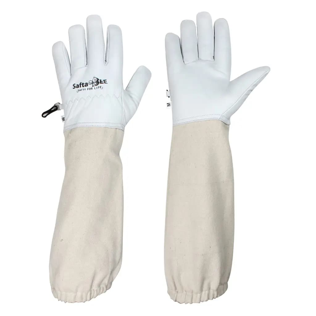 Top-quality bee keeper gloves, made from genuine goatskin leather. safta bee